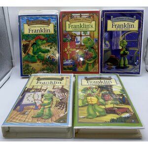 Franklin VHS Videos In The Dark Finders Keepers Tells Time Christmas Gift Kids